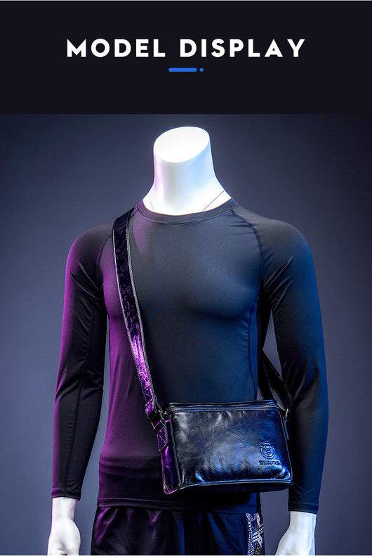 Bolso Bandolera Cuero Hombre Pequeño Cuadrado Horizontal - Image 23