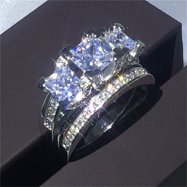 Anillo de Diamante Zirconia Personalizado Estilo Europeo y Americano