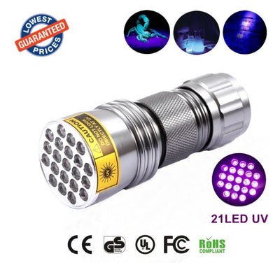 Linterna UV LED Violeta 21 Leds - Detector de Falsificaciones