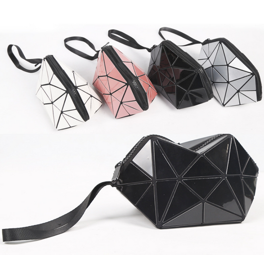 Neceser Geométrico Organizador de Maquillaje Plegable para Viajes - Image 2