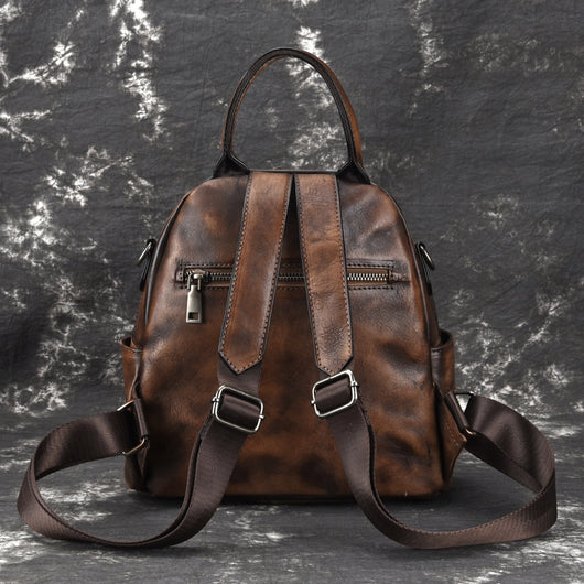 Mochila de Cuero Genuino Estilo Vintage - Image 5