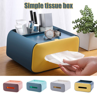 Organizador Multifuncional de Escritorio para Pañuelos, Cosméticos y Maquillaje
