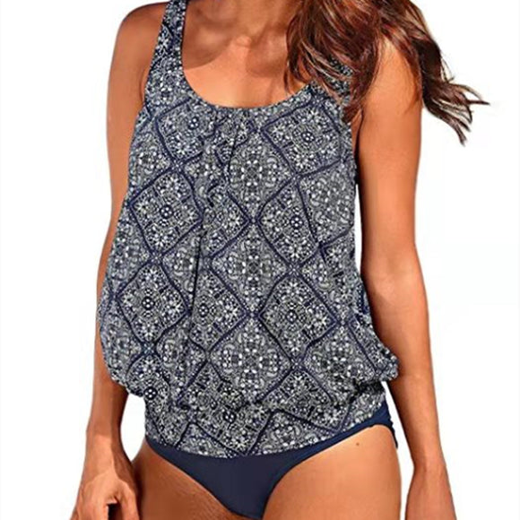 Bikini Estampado Oversized con Realce Push Up para Mujer