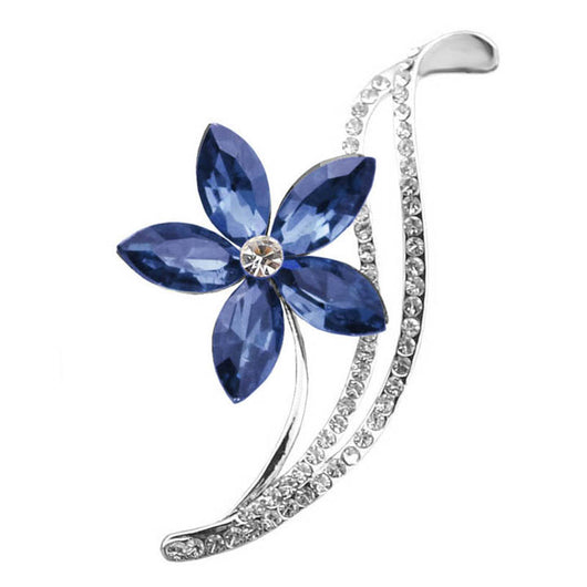 Broche de Cristal Flor de Cinco Pétalos