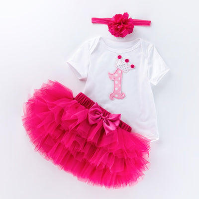 Mono Corto de Algodón Estampado Rosa Rojo para Bebé - Image 24