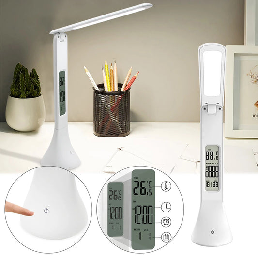 Lámpara de Escritorio LED Multifunción con Reloj y Calendario