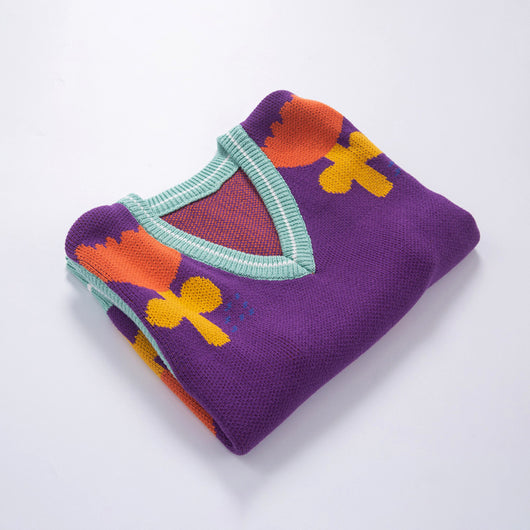 Suéter Coreano Otoñal con Estampado Floral - Estilo Universitario - Image 14