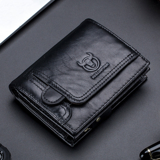 Billetera de Cuero Genuino para Hombre - Primera Capa Premium