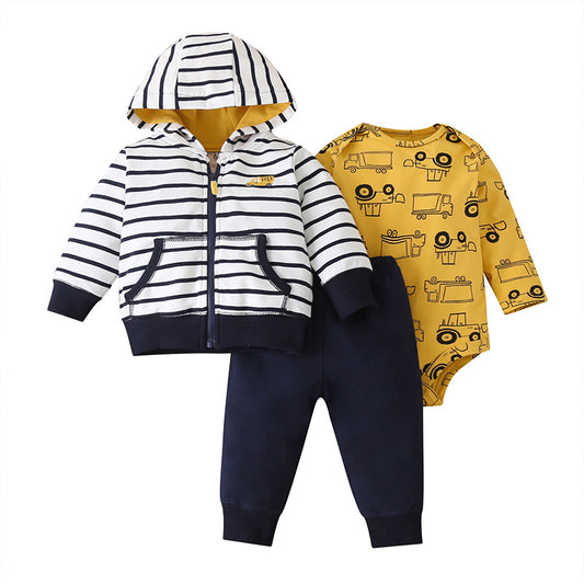 Chaqueta Casual con Cierre de Tres Piezas para Bebés y Niños Pequeños