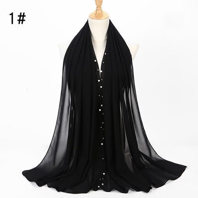 Pañuelo Hijab de Gasa Perla con Brillo - Image 6
