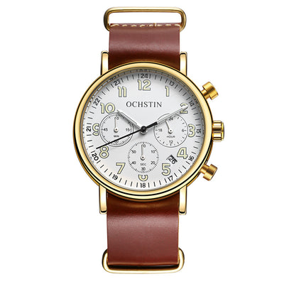 Reloj de Cuarzo Multifunción con Calendario de Tres Esferas - Image 13