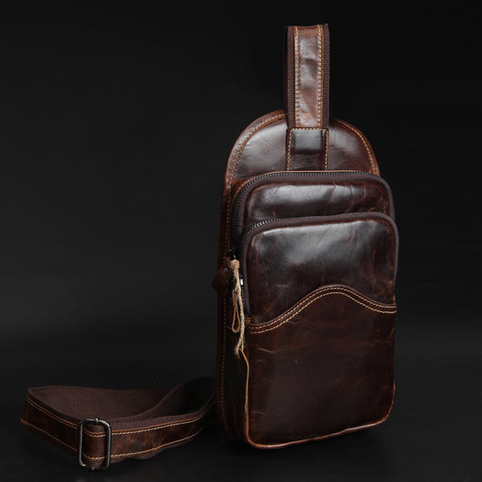 Bolsa de Cuero Vintage para Hombre - Bandolera Retro Estilo Casual - Image 2
