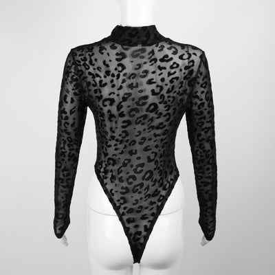 Body de Malla Leopardo Negro - Image 35