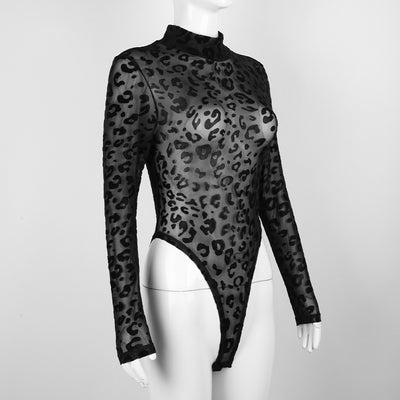 Body de Malla Leopardo Negro - Image 31