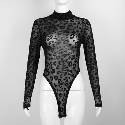 Body de Malla Leopardo Negro - Image 29