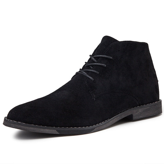 Botas Martin de Cuero Gamuza Punta Aguda Estilo Británico