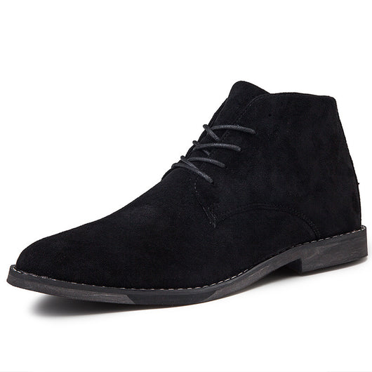 Botas Martin de Cuero Gamuza Punta Aguda Estilo Británico