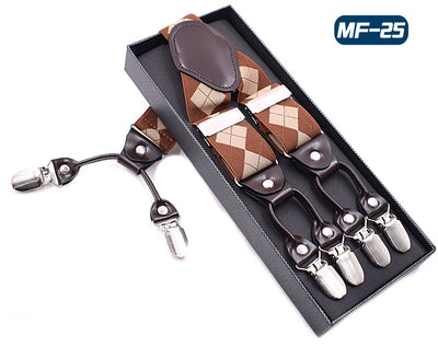Tirantes Elásticos Multicolor con 6 Clips para Hombre - Image 19