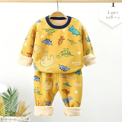 Conjunto de Ropa Térmica Infantil Algodón con Forro Polar Engrosado - Image 9