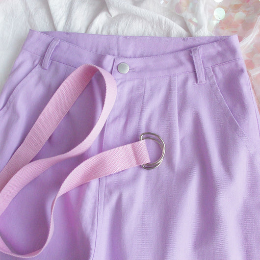 Pantalones Anchos Morado para Niña - Estilo Moderno y Cómodo - Image 2