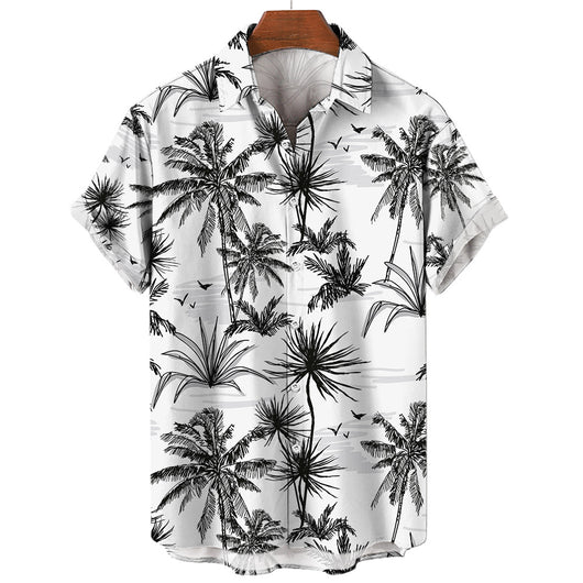 Camisa Vintage de Verano para Hombre Cuello V Talla 5XL - Image 37