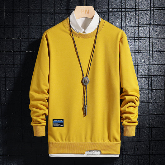 Suéter Casual Slim Fit Primavera Otoño - Colores Lisos Modernos - Image 13