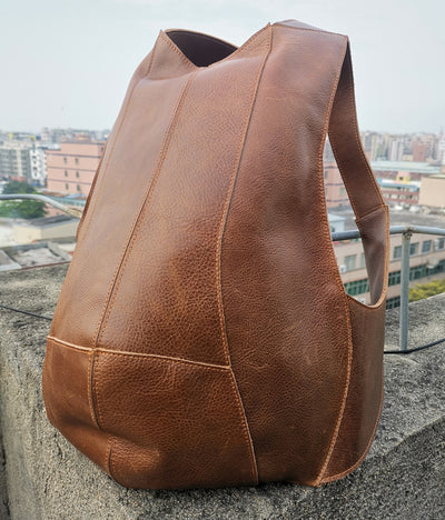 Mochila de Cuero Crazy Horse Retro para Hombre - Estilo Universitario Marrón Oscuro - Image 17