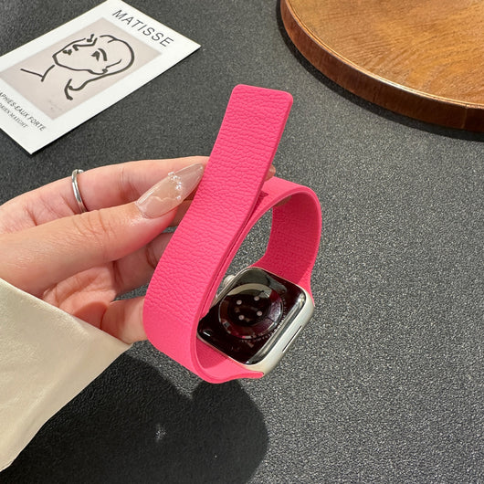 Correa Magnética para iWatch S10 Patrón Litchi Silicona Suave - Image 30