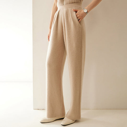 Pantalones Anchos de Cachemira para Mujer Otoño e Invierno - Image 10