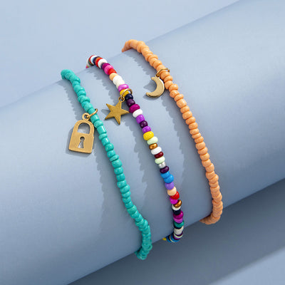 Pulsera de Tobillo con Cuentas de Arroz Multicolor - Image 11