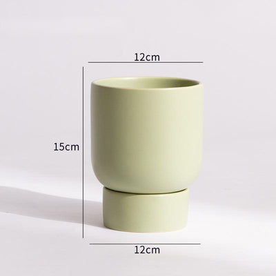 Maceta de Cerámica Verde Estilo Morandi para Decoración - Image 9