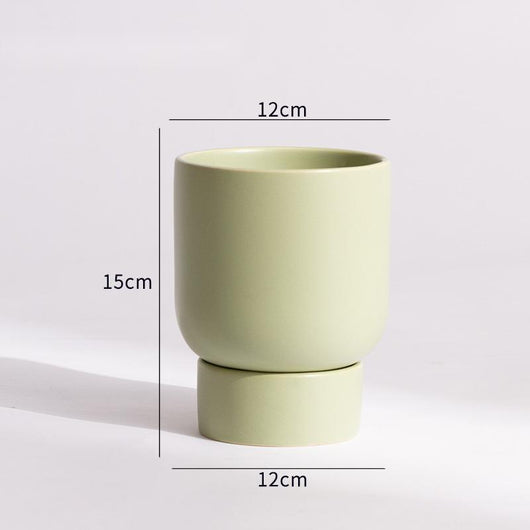 Maceta de Cerámica Verde Estilo Morandi para Decoración - Image 9