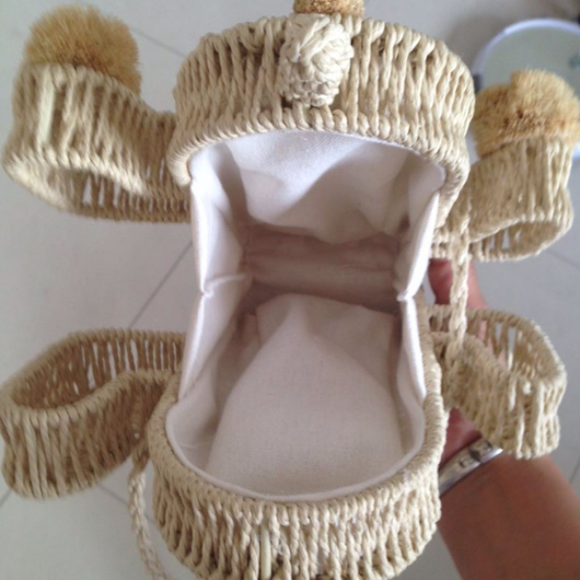 Bolsa de Playa Cactus con Pompón - Bolso de Hombro Casual Pequeño - Image 4