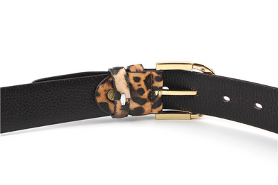 Cinturón de Cuero Estampado Leopardo para Mujer - Image 14