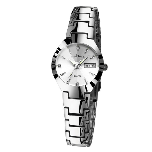 Reloj de Pareja Luminoso con Calendario - Cuarzo Elegante - Image 9
