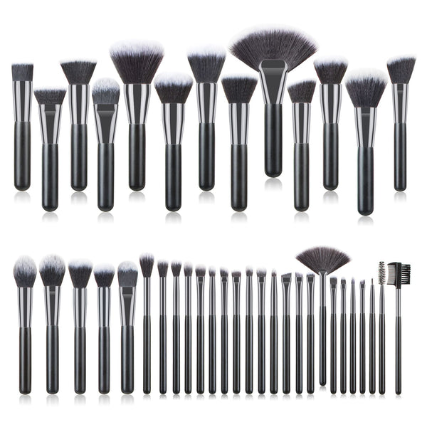 Set Completo de Brochas de Maquillaje con Cerdas Naturales