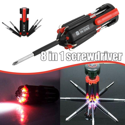 Destornillador 8 en 1 con Linterna LED para Auto y Exterior - Image 4