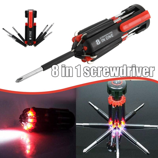 Destornillador 8 en 1 con Linterna LED para Auto y Exterior - Image 4