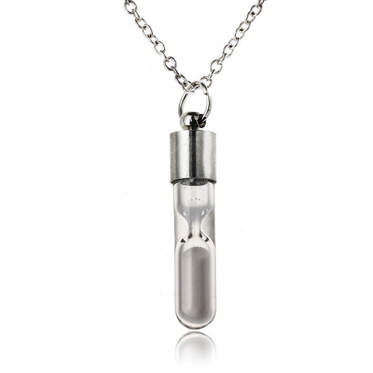Collar Colgante de Reloj de Arena Cristal Luminoso con Efecto Drift - Image 3