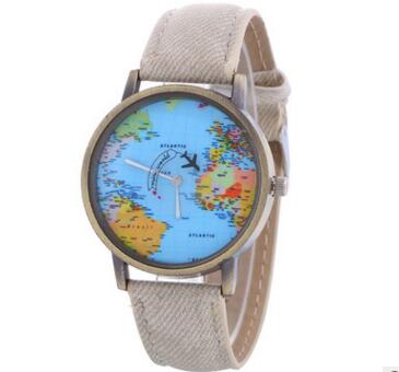 Reloj con Correa de Lona y Esfera con Mapa - Image 2