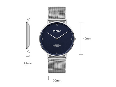 Reloj de Pareja Minimalista Acero Inoxidable Ultadelgado Resistente al Agua - Image 34