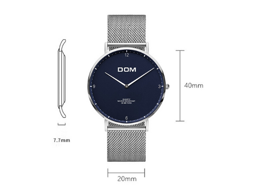 Reloj de Pareja Minimalista Acero Inoxidable Ultadelgado Resistente al Agua - Image 34