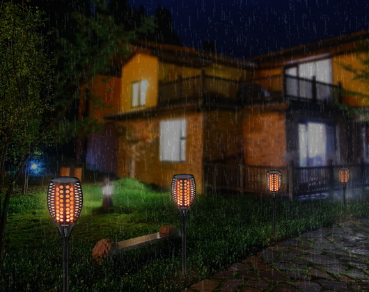 Antorcha Solar LED para Jardín - Lámpara Decorativa Impermeable 96LED