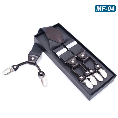 Tirantes Elásticos Multicolor con 6 Clips para Hombre - Image 25
