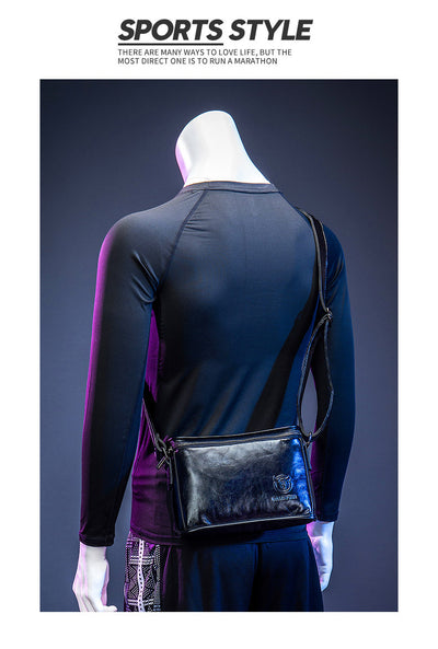 Bolso Bandolera Cuero Hombre Pequeño Cuadrado Horizontal - Image 21