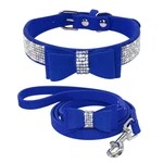 Collar y Correa para Perro y Gato de Cuero con Brillantes - Image 12
