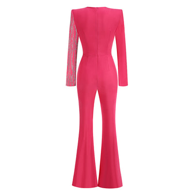 Jumpsuit Elegante Escotado con Lentejuelas y Strass - Image 13