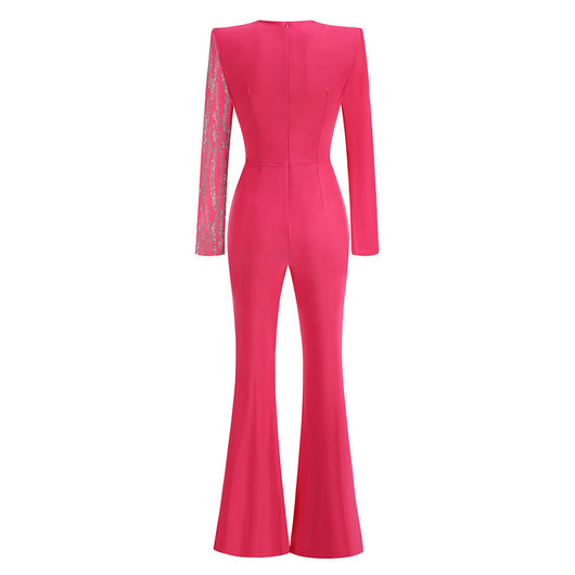 Jumpsuit Elegante Escotado con Lentejuelas y Strass - Image 13