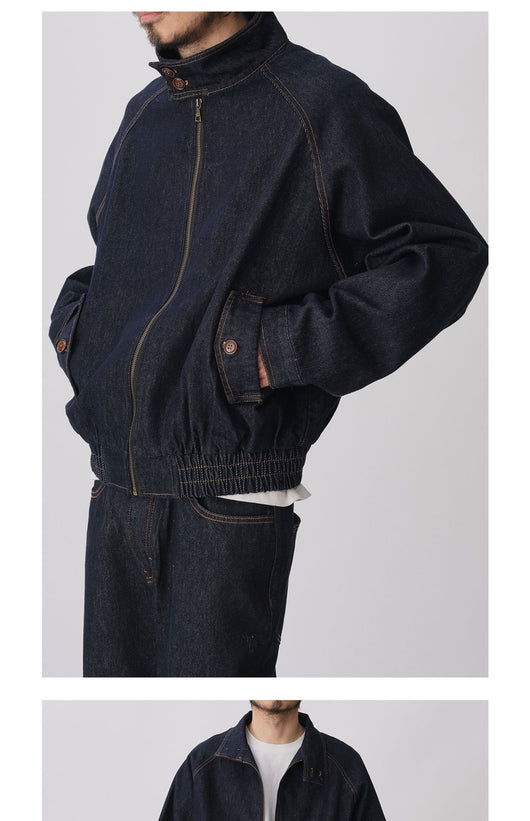 Chaqueta Denim Azul Profundo con Cierre para Hombre - Primavera Verano - Image 10