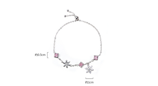 Pulsera Copo de Nieve Mujer Plata 925 con Diamantes - Image 5